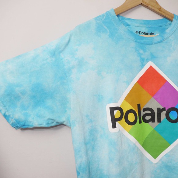 Polaroid Tie Dye Short Sleeve Crop Top Size L - Picture 5 of 11